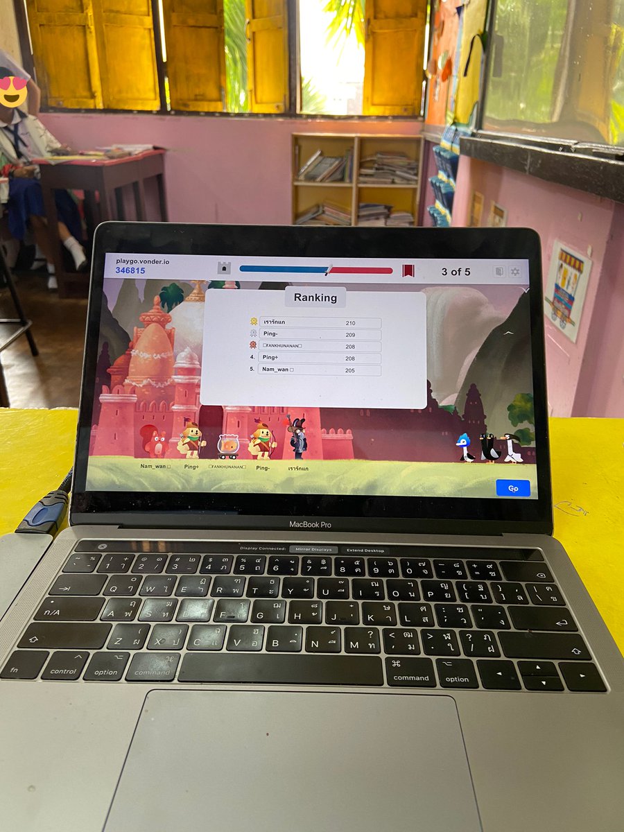 golferic1's tweet photo. แนะนำเกม “Vonder Go" ครับ ค��้ายๆ Kahoot  แตกต่างก็คือ
- ต้องโจมตีศัตรูด้วยการตอบคำถาม ตอบถูกได้โจมตี ตอบผิดถูกโจมตี
- นร. เลือก character เองได้ แต่ละอันพลังต่างกัน น่ารักดี
- พัฒนาโดยคนไทย

ครูคนไหนอยากหากิจกรรม interactive ไปใช้ในชั้นเรียน...ลองเอาไปปรับใช้ครับ (ถ้าบริบทพร้อม) https://t.co/qoz8ic83KA