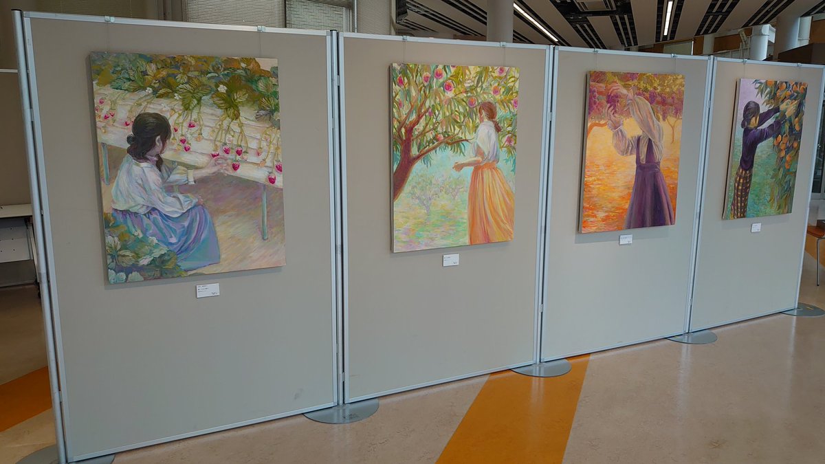 nb_univ_project's tweet photo. 藤崎仁美 美術教育4年 油画・現代アートゼミ
｢四季・果物狩り｣1/2 https://t.co/m418hvphbA