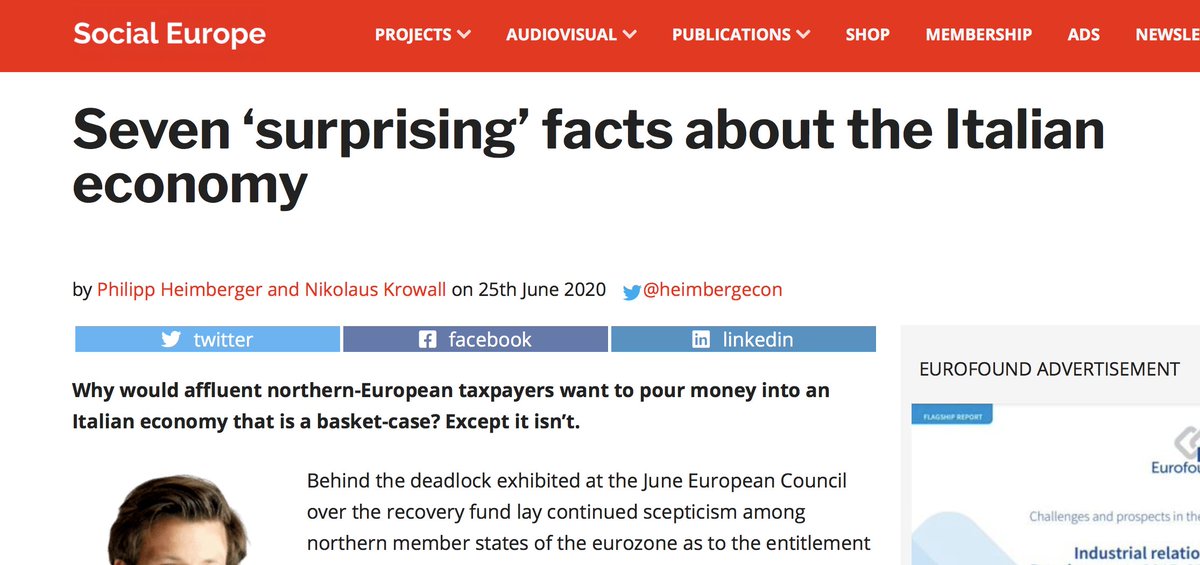 Quite often, my experience is that basic facts about Italy and other Southern European countries are simply unknown. Although I am not naïve – I know that a small twitter campaign won’t change the world – I think it’s worthwhile to reach out to open-minded, reasonable people. /9