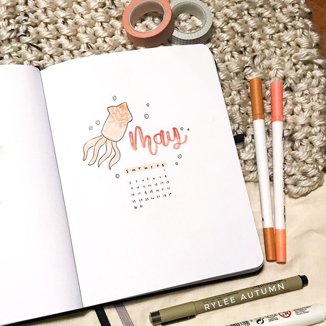 Good morning! Any plans for the weekend?
🦑Ocean-themed bullet journal from <a href="/ryleeautumn_/">rylee||71</a> , hope it can give you some inspiration:)

Made With: ⭐Shuttle Art 120 Brush Pens
bit.ly/36Mge9l
#shuttleart #bulletjournal #bujo #bujoinspiration #bulletjournaling #brushpens