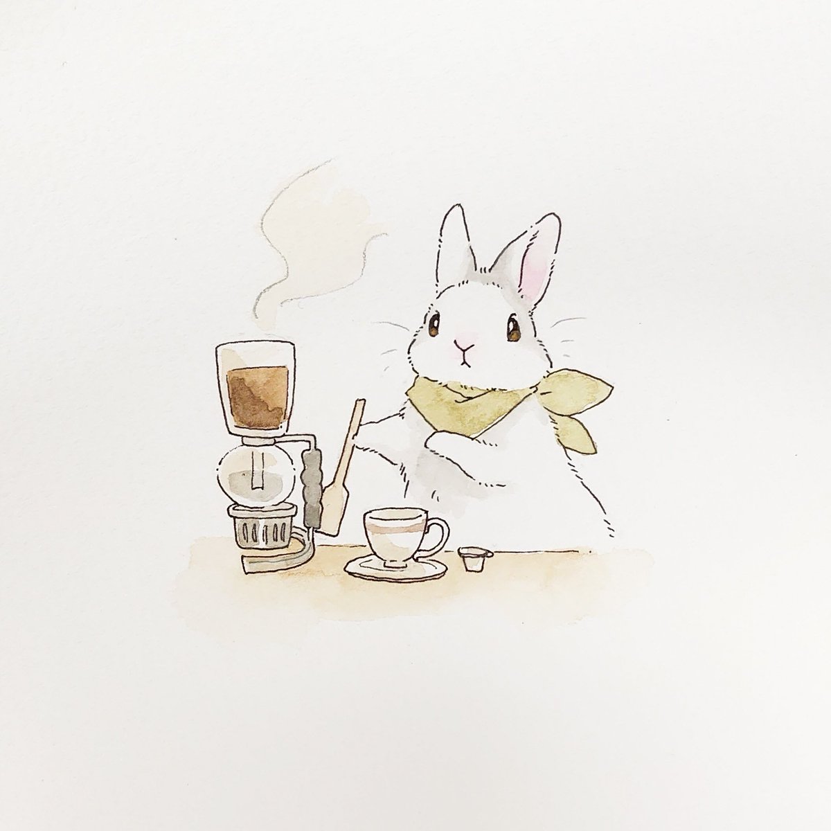 「うさぎさん喫茶

開店です☕✨ 」|VeryBerry うさぎ星さん4/8-9出展のイラスト
