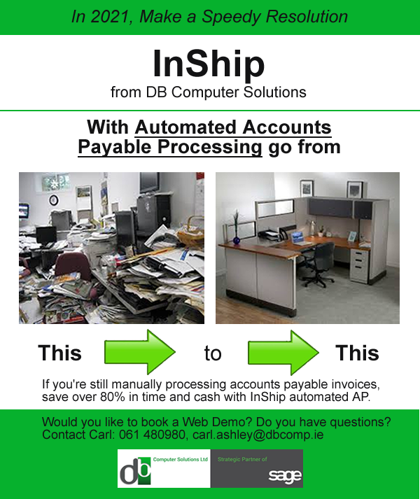 DB_Comp's tweet photo. “#InShip from DB Computer Solutions is invaluable,” says an Irish Financial Controller. Find out why. Sign up for our free online #demo: https://t.co/Tvh30m8ae7 https://t.co/RUVA2sRr9V