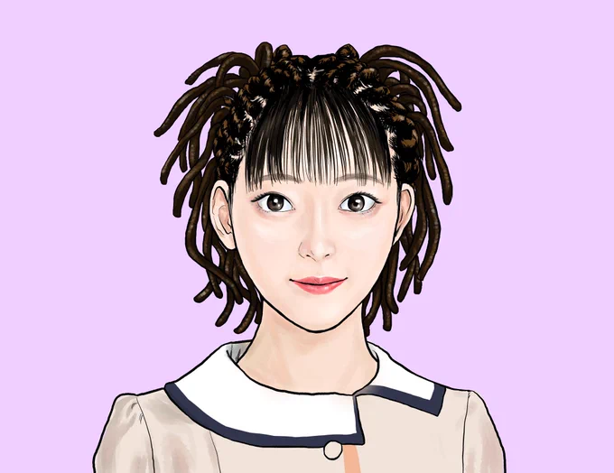 番組内で使わなかった方のドレッド堀未央奈さん 