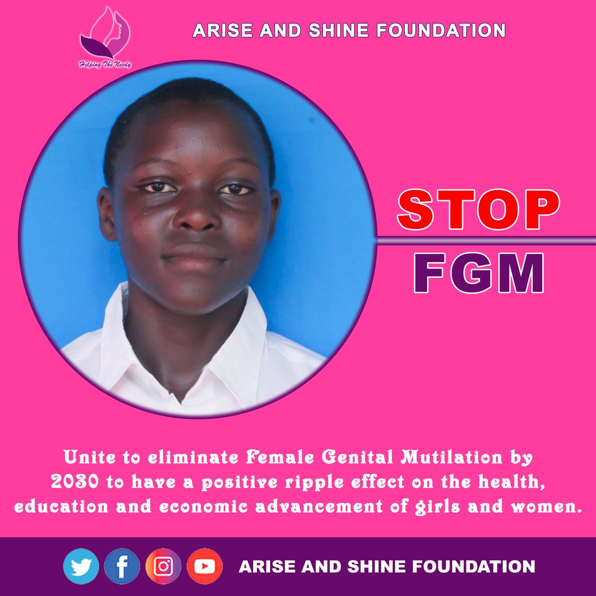 AriseandShineF's tweet photo. International day of zero tolerance to Female Genital Mutilation!
#Act2EndFGM
#bringbacktheirdream
#voiceofchange
#againstadolescencypregnacy
#againtFGM https://t.co/M6E14iNkYR