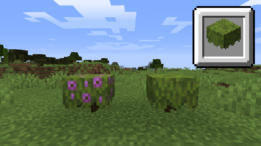 砂利馬 Azalea ツツジ 苔ブロックに対して骨粉を使用することで生成されます 苗木と同じように土ブロックなどに設置できますが 現時点では木などには成長しません 花の付いているツツジもあります