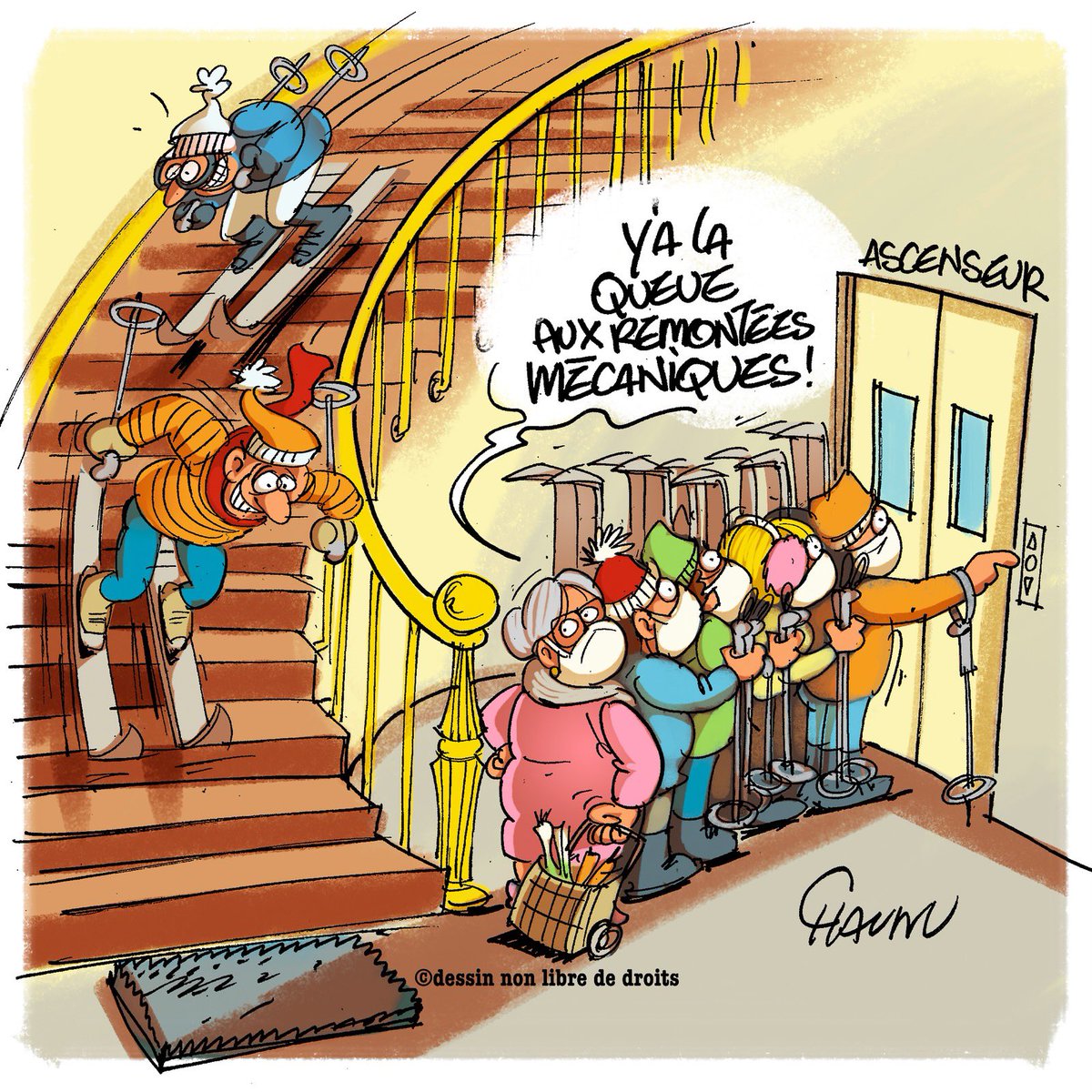 Publié aujourd’hui dans @UnionArdennais #VacancesdeFevrier #ski #actualite #dessindepresse