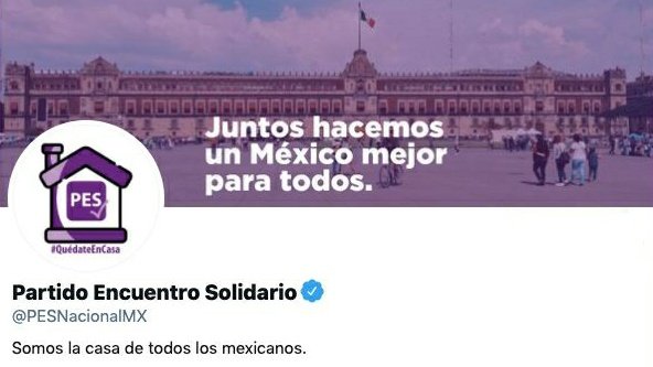 Ya estamos verificados en Twitter, síguenos, construyamos juntos #LaCasaDeTodos #PES #México