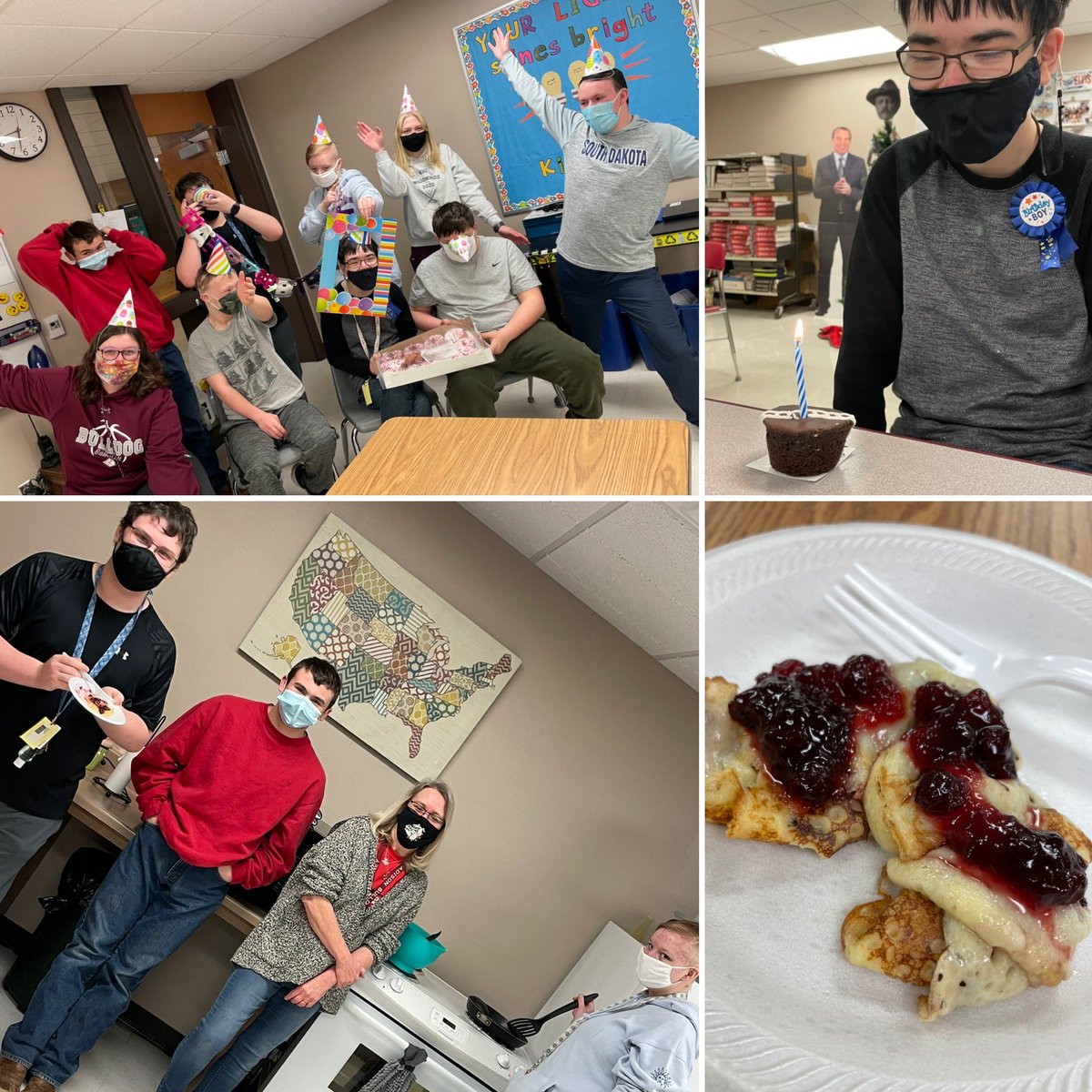 Today, we celebrated Alex’s 18th Birthday with doughnuts, Swedish pancakes covered in lingonberry jam, and Little Debbie Snacks! Happy Birthday Alex! 🥳 #HappyBirthday #KidsDeserveIt