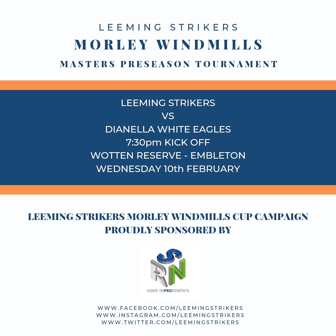 Good luck to the Leeming Strikers Masters Squad in their first run out.