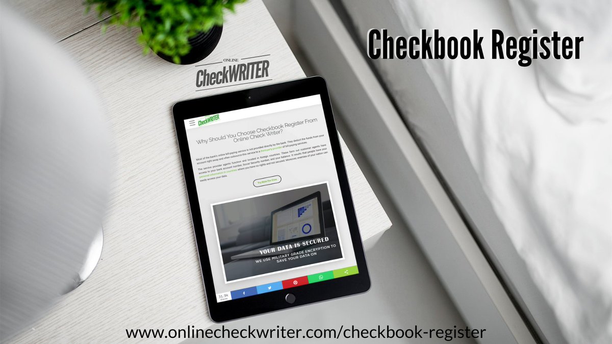 webcheckwriter's tweet photo. https://t.co/LgefN7eNcZ
Checkbook Register is a document used to record financial transactions. OnlineCheckWriter is the most secure platform to keep your financial records.
#CheckbookRegister #CheckbookRegisterApp #PersonalCheckbookRegister https://t.co/RYH1JGnEUJ