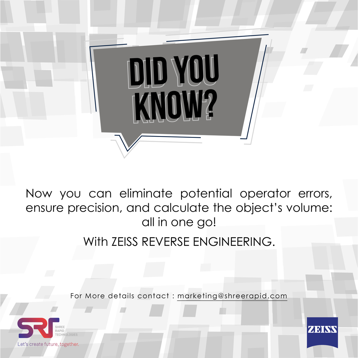 ShreeRapidTech's tweet photo. Did You Know? Now you can eliminate potential operator errors, ensure precision, and calculate the object’s volume: all in one go! With ZRE.

#SRT #ZRE #ZEISSReverseEngineering #AdditiveManufacturing #DigitalManufacturing #Technology #VolumeCalculation #3DData #3DTechnology #3D https://t.co/k1JETwX2qw