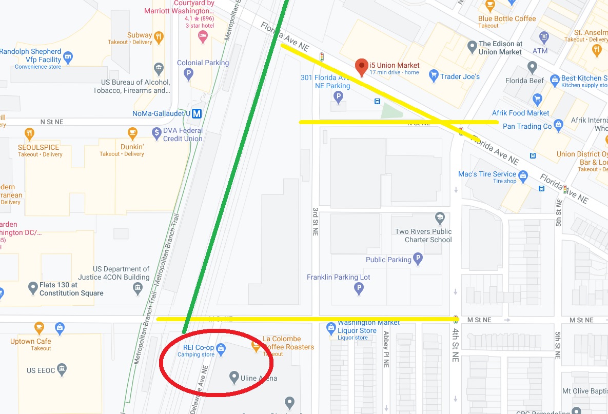 First off: Verastigui is a unique name, limiting search. Second, on Instagram, Versatigui posted a story from his “new home” that include a shot out his window. Location matching places his “home” near the arrest address. I ID’d the notable items in his post. (2/?)