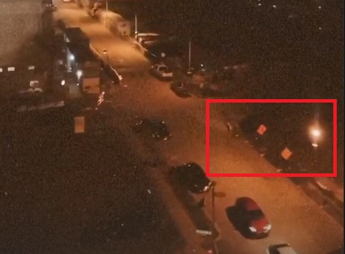 To confirm, I compared the image to street view of the area. I used to live in that part of town and I knew this block has been under seemingly indefinite construction. (3/?)