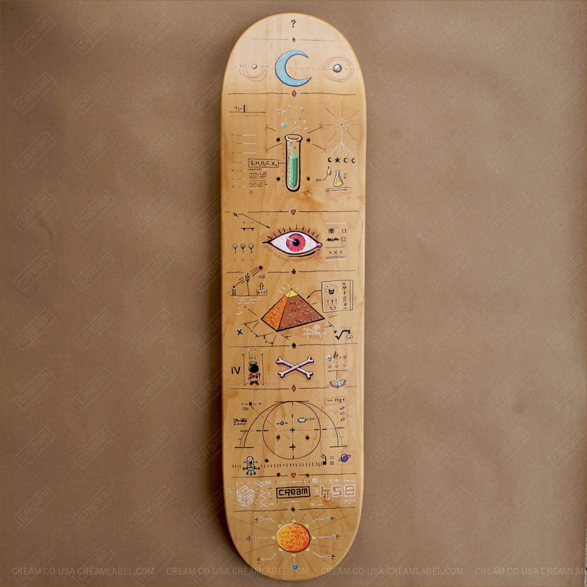 luxuryluke's tweet photo. Mysteries abound with deck 2: Lore
Thereβs a backstory. Thereβs always a backstory.
Soon on @creamltdco
#skateart #skateboard #lore #creamco #mystery #mythology #sumerian #pyramid #cosmic #voodoo #aliens #alchemy #madscientist #artdeck #handmade #tungoil #acrylicpainting https://t.co/buk5XMSFFk