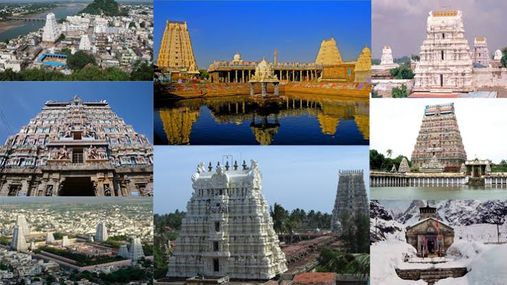 1. Kedarnath Temple ( 79.0669)2.Kaleshwara Mukteeshwara swamy Temple (79.9067)3. Srikalahasti Temple ( 79.6984)4.Ekambareswarar Temple Kanchipuram( 79.6997)5.Jambukeswara Temple (78.7055), Thiruvanaikaval