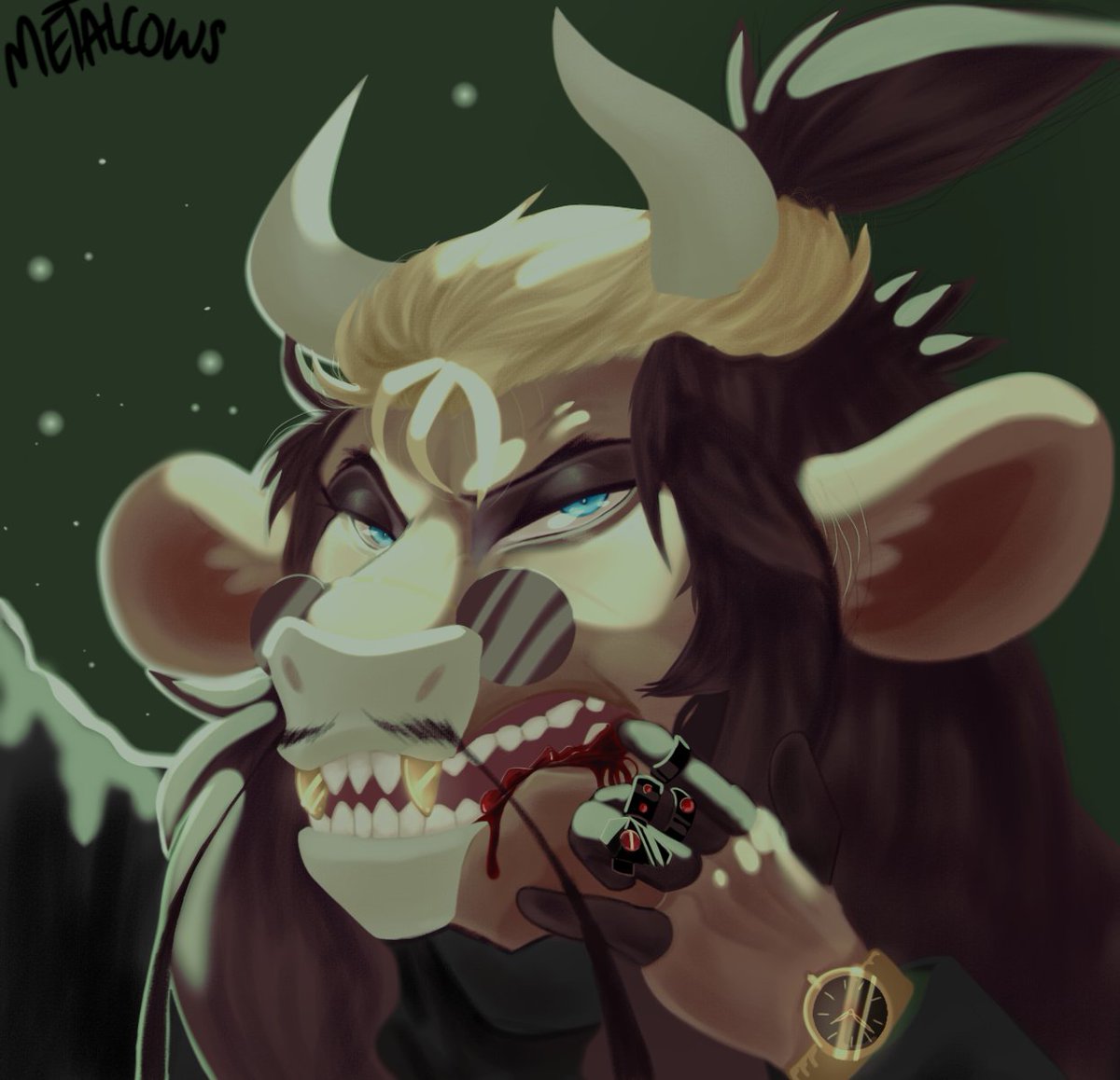 metalcows's tweet photo. Painted Funzen tonight, I always wondered what one of his album covers would look like. I mean, come on, every 80's metal singer had a painted portrait album at one point! https://t.co/swqa9kOVXj