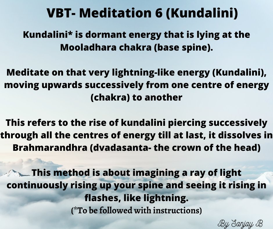 VBT method 6- Kundalini 2/2udgacchantīṁ taḍidrūpāṁ praticakraṁ kramātkramam /ūrdhvaṁ muṣṭitrayaṁ yāvat tāvadante mahodayaḥ //29//