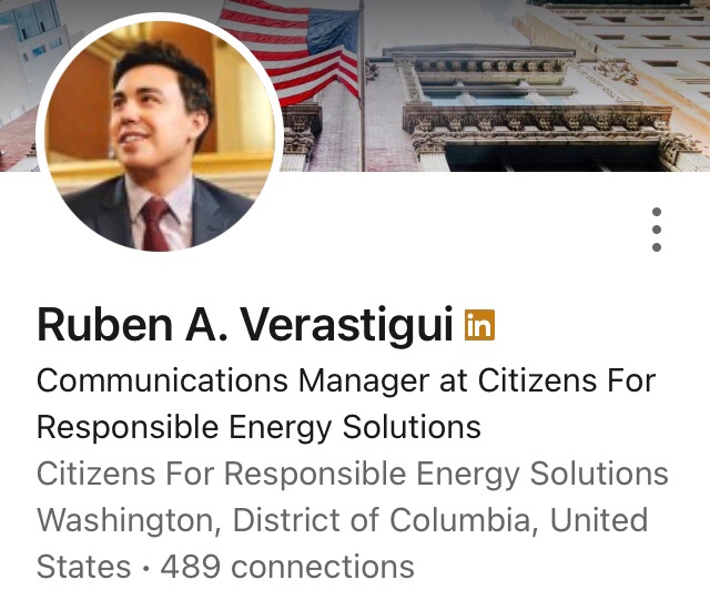 Ruben A. Verastigui, 27 of Washington, DC, was arrested and charged with Distribution of Child PornographyVerastigui is currently Communications Manager at Citizens For Responsible Energy SolutionsFormer Senior Digital Strategist for Senate Republicans and RNC