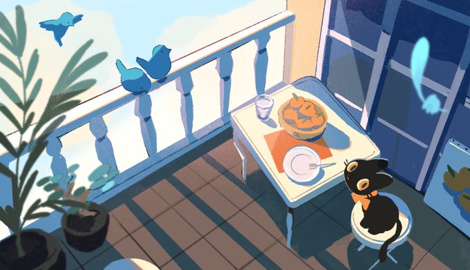 「balcony cat」 illustration images(Latest)