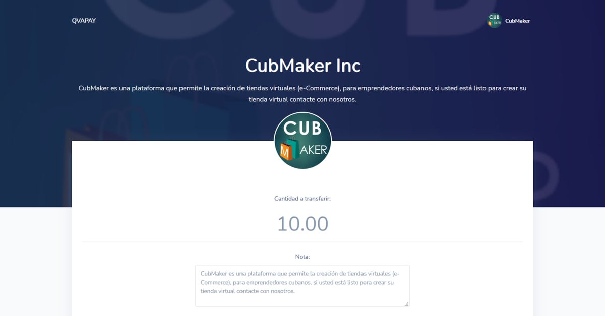 CubMaker's tweet photo. Vienen nuevos cambios para CubMaker ya estamos en @QvaPay . Manténgase al tanto 😉 https://t.co/r7Xvf7n3vh