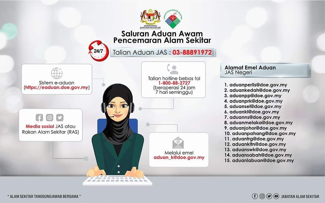 Jabatan Alam Sekitar On Twitter Salurkan Aduan Pencemaran Alam Sekitar Anda