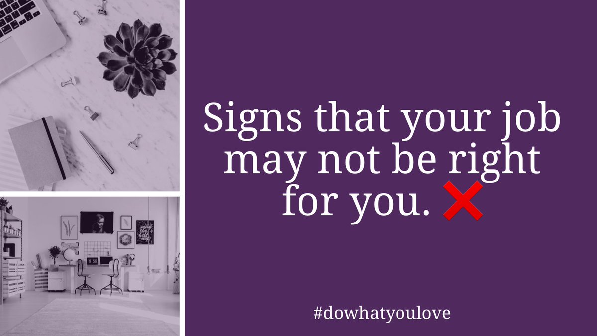 OppAccess's tweet image. It’s so important to #dowhatyoulove, sometimes we’re so clouded up in earning money that we’re left unfulfilled. Here are some signs that your job might not be for you.

#careerchange #Careers #careercoach #careeradvice #careersadvisor #dreamjob