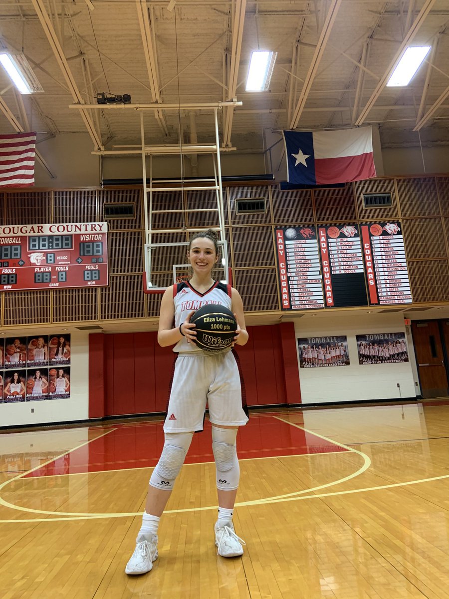 Mixed feelings about having my last home game tonight but got the win and was surprised with the honor of being in the 1000 + point club! Thank you Tomball High School for all of the mems. #1000points  ⁦<a href="/THS__athletics/">Tomball High School Athletics</a>⁩ ⁦⁦<a href="/thsabcinfo/">THS Athletic Booster Club</a>⁩