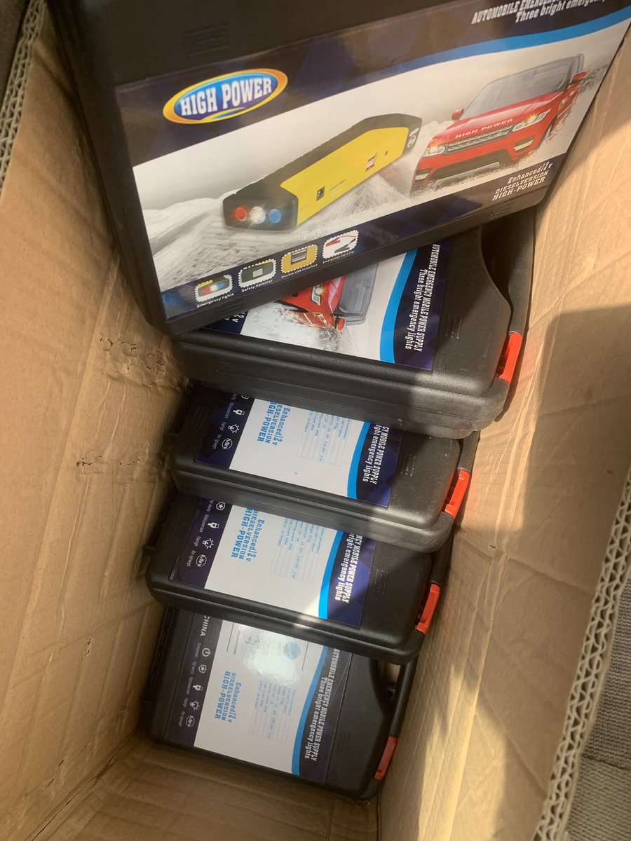 tat_autos's tweet photo. 🚨NEW ARRIVALS🚨
Brand New Automobile Emergency Mobile Power Supply with features like;
*Emergency start clips.
*Safety hammer.
*Double USB Interface
*Emergency light.
*Battery Capacity: 5000mAh
Limited numbers remains in box 📦 
DM if interested!!! 
(Delivery nationwide) https://t.co/BKetV6rfKh