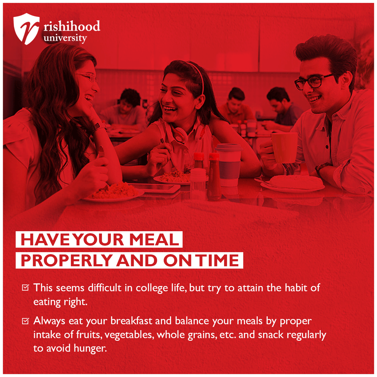 RishihoodUni's tweet photo. To be phenomenal in every step of life follow a healthy routine and succeed!

#HealthyRoutine #UniLifestyle #HealthyRoutineTips #CollegeLife #Rishihood #AdmissionsOpen #EnrolNow #AdmissionsOpen2021 #SaturdayMotivation https://t.co/QCffciwNn8