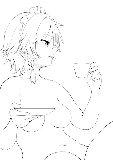 コミッション進捗。
仮線画でけました。
二の腕ムッチリし過ぎかな??修正案件の予感。 