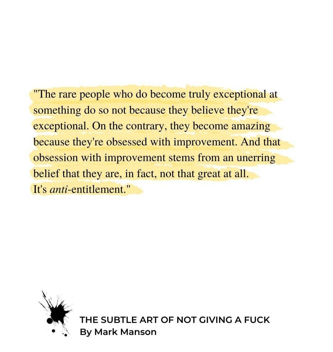 Favourite quote from the book.

#MarkManson