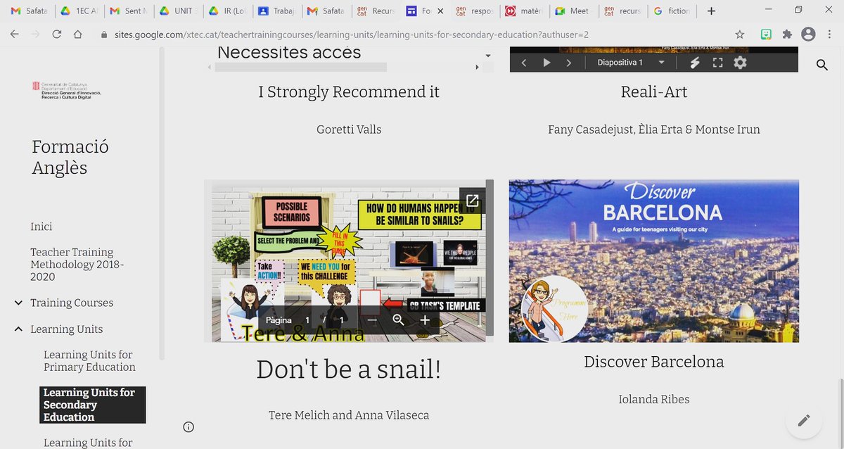 IolandaRibesG's tweet photo. The Teacher Training Methodology group of the Generalitat has published my didactic unit called Discover Barcelona in which stds design a Travel Guide for Teenagers visiting BCN. I hope it inspires you! https://t.co/1pNzQucnQ4
Learning from the best! #TTMethodology @montseirun https://t.co/UIMpgaTWCz