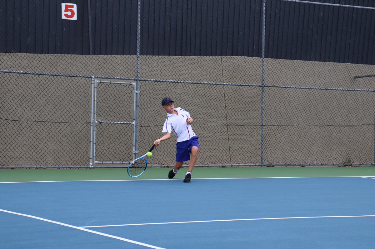 JoeysTennis's tweet photo. The 13’s managed to get their first matches as Joe boys today in between rainfalls. Great effort from all of the boys! https://t.co/UlxuwDU00p