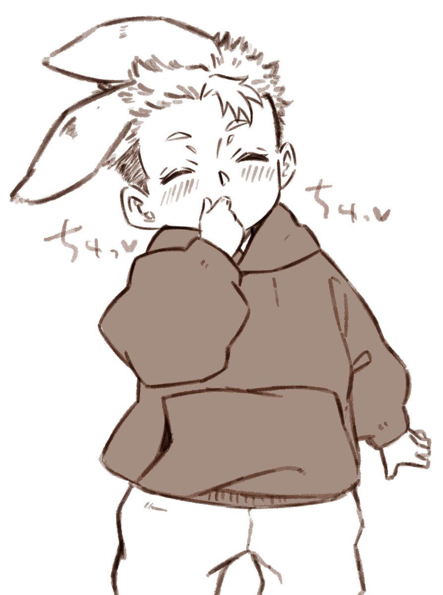 春先の🐰レウス君は髪の毛が短いかもしれないなと思いました。さっぱり気分で春を迎える。そして耳がちょっとアグレッシブ… 