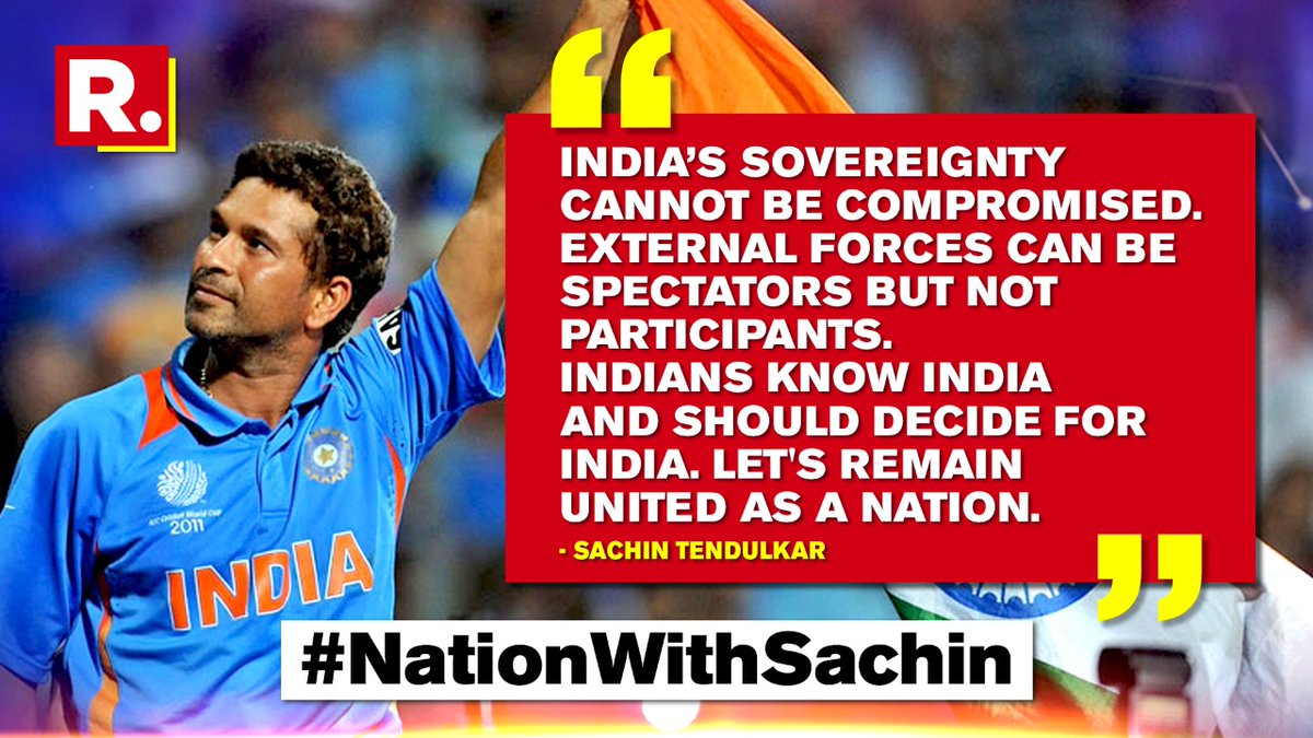 #NationWithSachin | He brought unparalleled glory to India; it's time to stand up for Sachin Tendulkar and support him. 

Tweet with the hashtag, send us your videos and messages for <a href="/sachin_rt/">Sachin Tendulkar</a>!