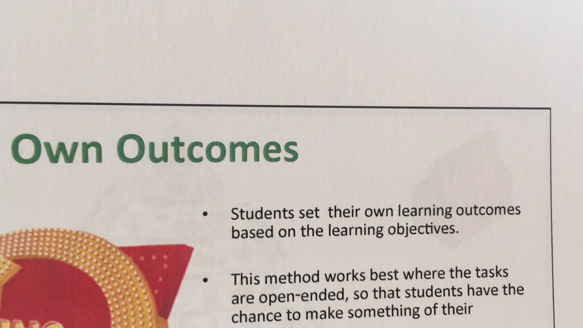 ‘Miss, my outcome is interpretive dance’