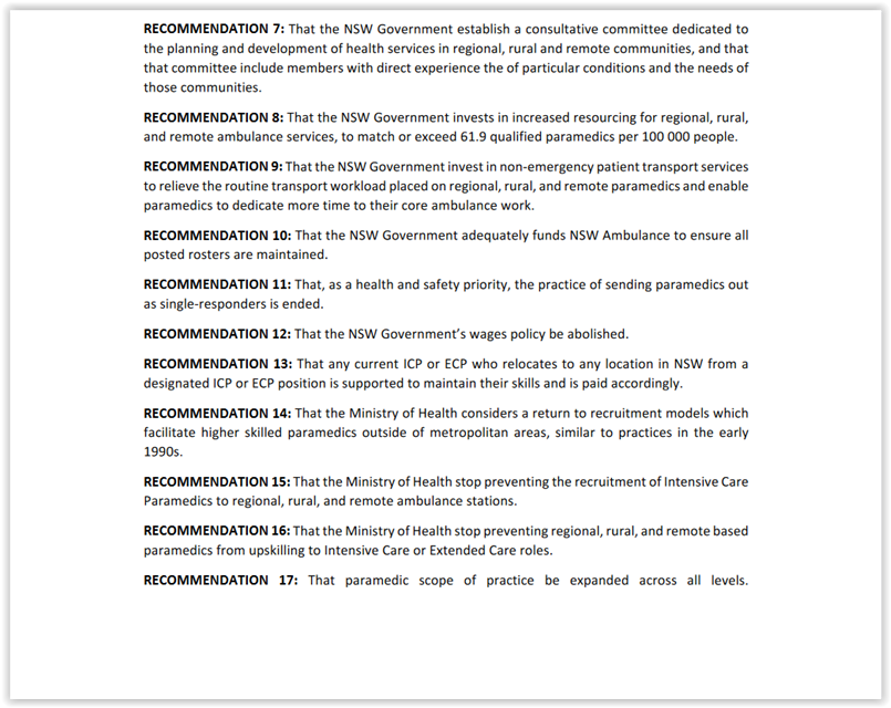 Inquiry into  #Health outcomes & services in  #rural,  #regional &  #remote NSW.List of Submissions  https://bit.ly/2YGrjnE&nbsp;  @HSUNSW Submission (No. 257)  https://bit.ly/3pY58FF&nbsp; draws attention to the lack of  #NEPT services, under-resourcing & the use of single-paramedic responses.