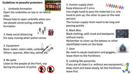 Crucial guidelines on organising safe protests effectively with lessons from  #hongkong  #thailand etc.
