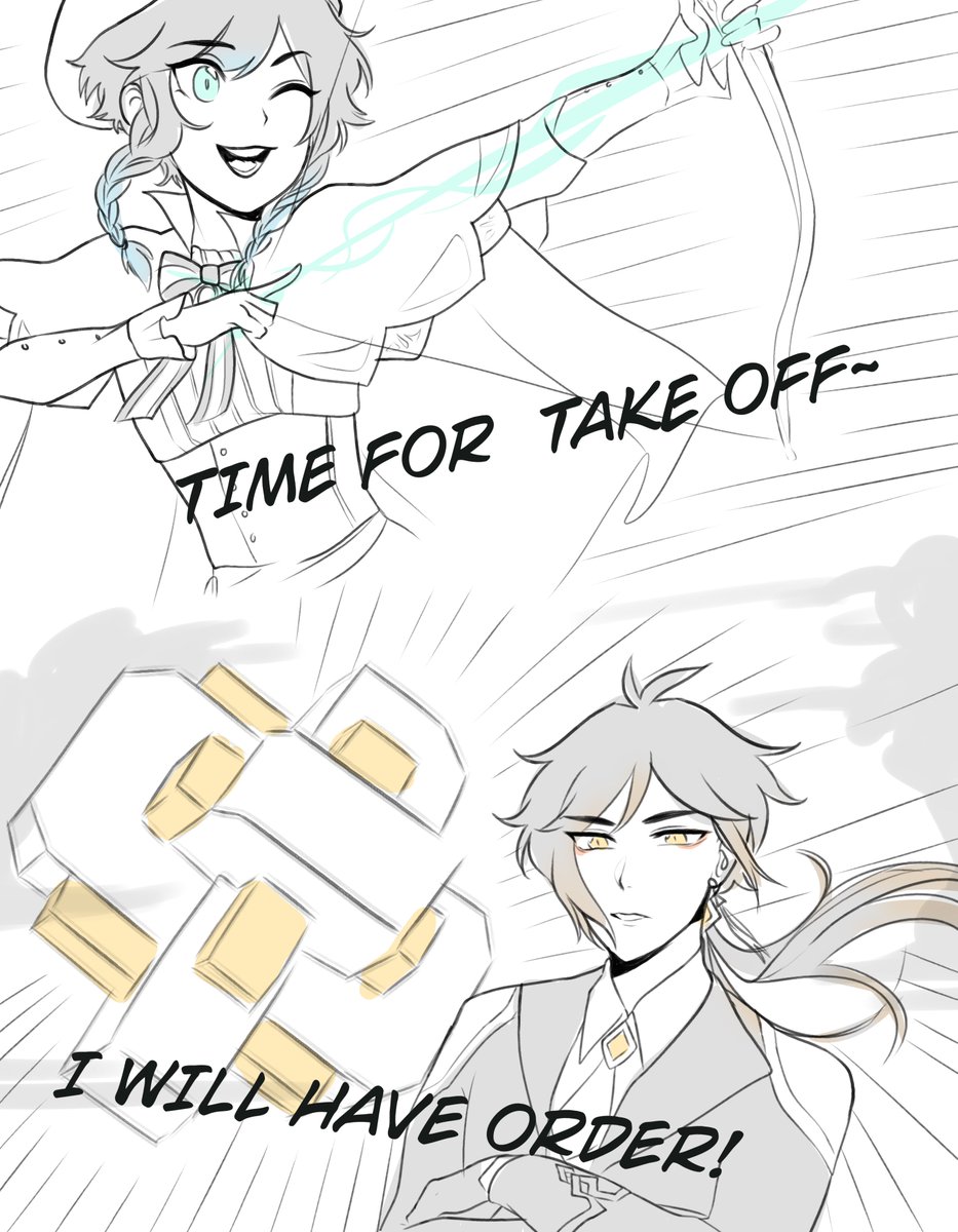 chicken scratch doodles to celebrate xiao coming home! sorry xiao my team of supports have been functioning as one combined dps this whole time...,....
#genshinimpact 