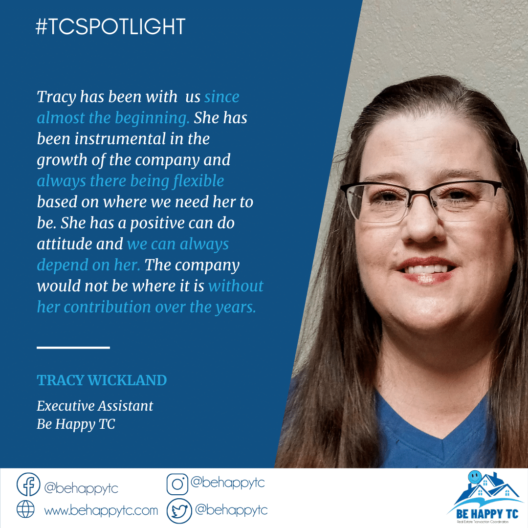 BeHappyTC1's tweet image. Our #TCSpotlight this week goes to Tracy Wickland, our Executive Assistant! We are so thankful and we recognize her efforts in working here with us in Be Happy TC. 👏😃

#realestate #workwithus #hireatc #realtor #behappytc