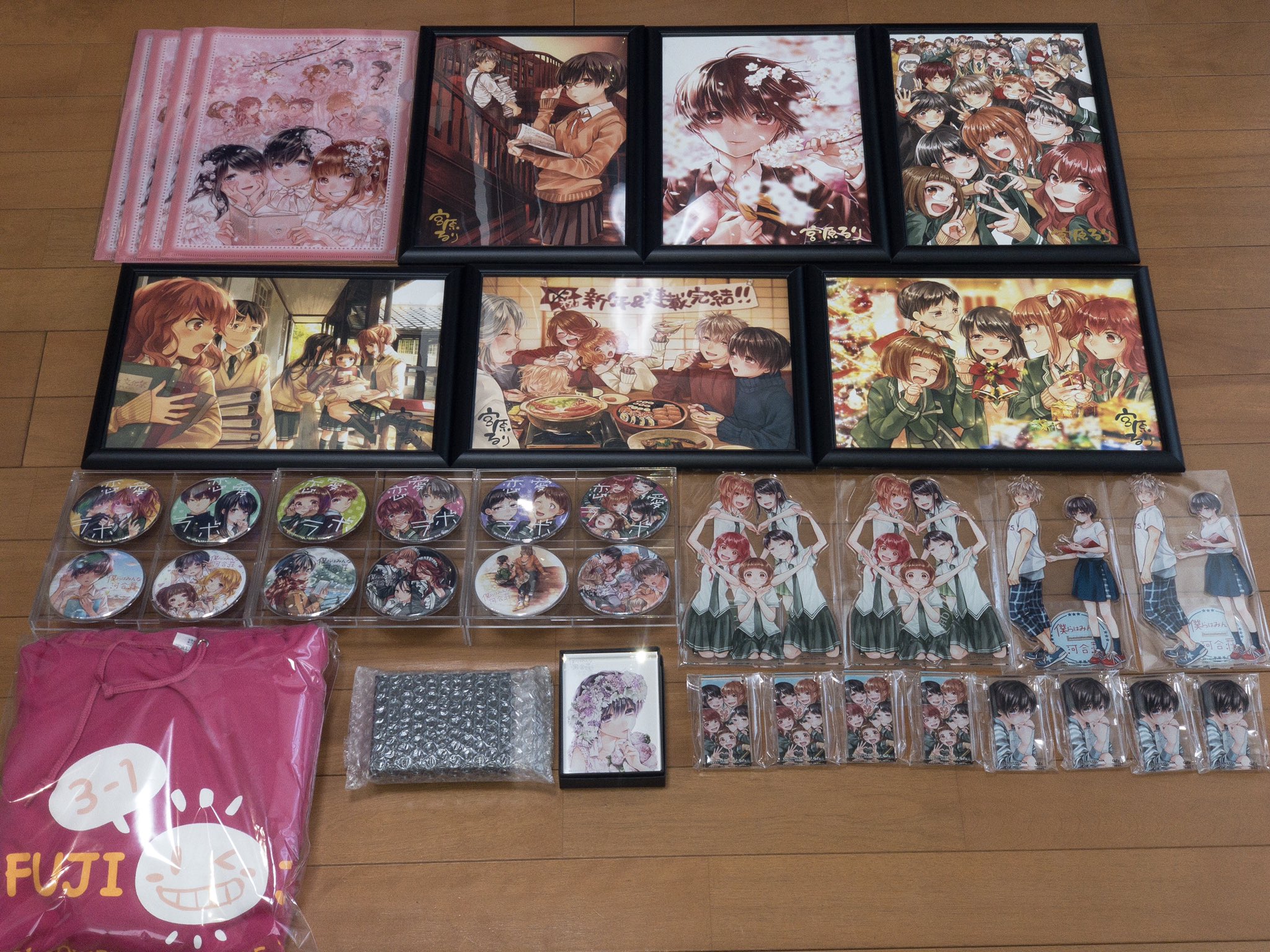 僕と君の大切な話　ろびこ展　版上サイン入りミニアートグラフ 僕と君の大切な話 ろびこ展 版上サイン入りミニアートグラフ