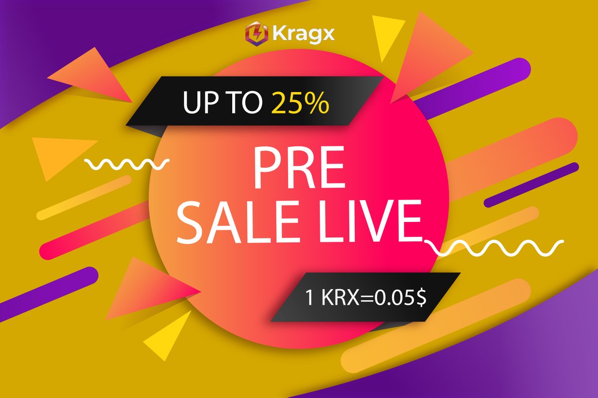 🔵Pre-Sale  is live Now!
You may never get it at this price ever. Hurry now and make that purchase with a 25% bonus at $0.05 now🔹

  ▪️January 25th-Feb 25th, 2021▪️

🔻Minimum purchase is $20-$100🔻

🔘Buy From Here👇👇👇

🌐kragx.io/sale/register

#Kragx #Payment #Token #KRX