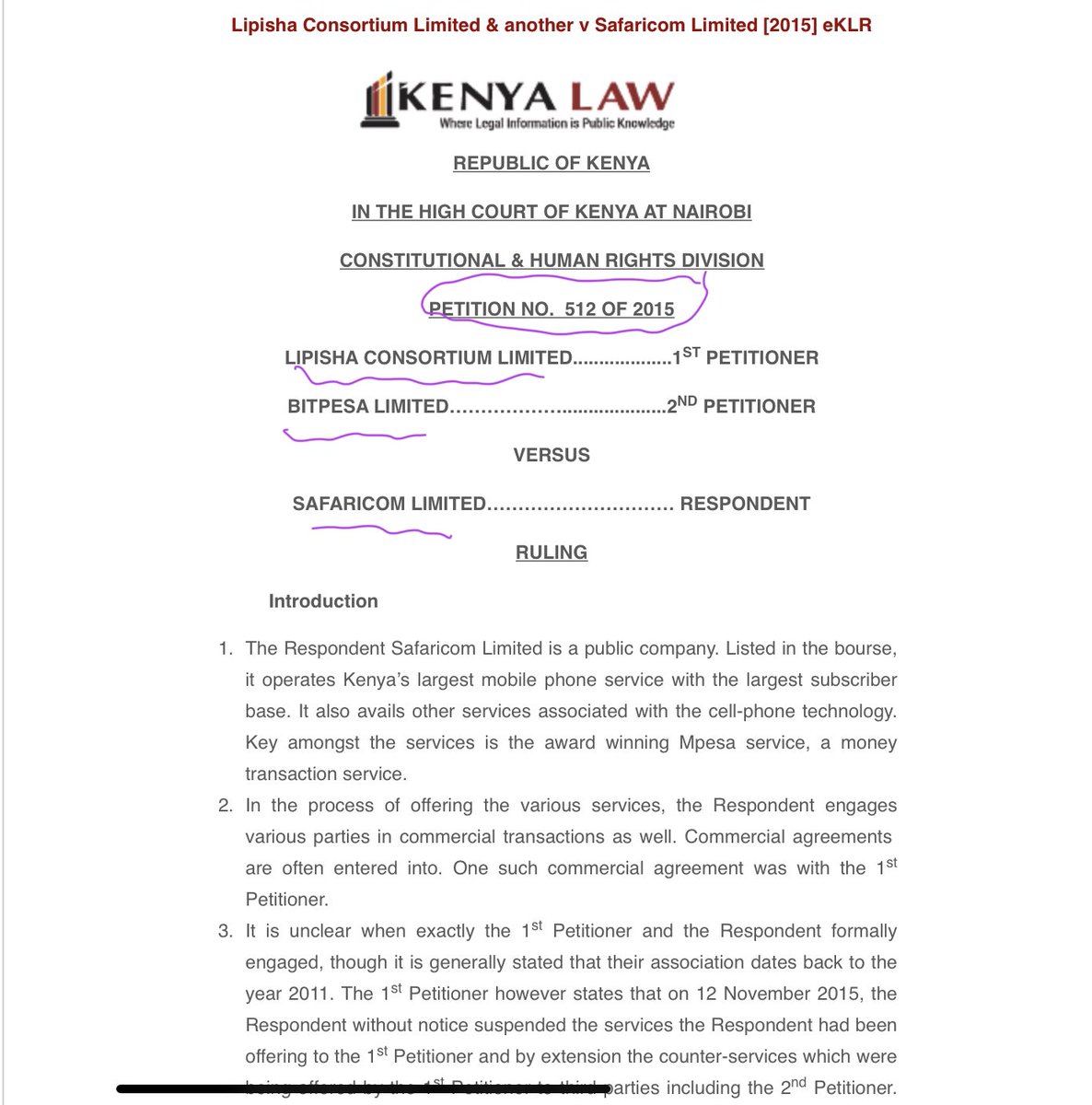 It all seemed coordinated.No access to bank account and Mpesa gateway services crippled Bitpesa business. Bitpesa and Lipisha (payment gateway partner) took the matter to courtPetition NO. 512 of 215  http://kenyalaw.org/caselaw/cases/view/117270/