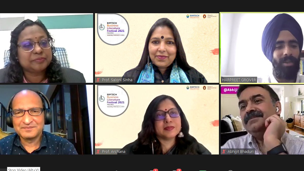 SaloniSinha29's tweet photo. #BIMTECHbizlitfest2021 #CREATINGUNICORNS amazing session on with @AbhijitBhaduri @PenguinIndia @WestlandBooks @aicbimtech @BIMTECHNoida @MediaBimtech @MajlisBimtech 
#Dreamersandunicorns #Entrepreneurs https://t.co/HO7EQqyBnW