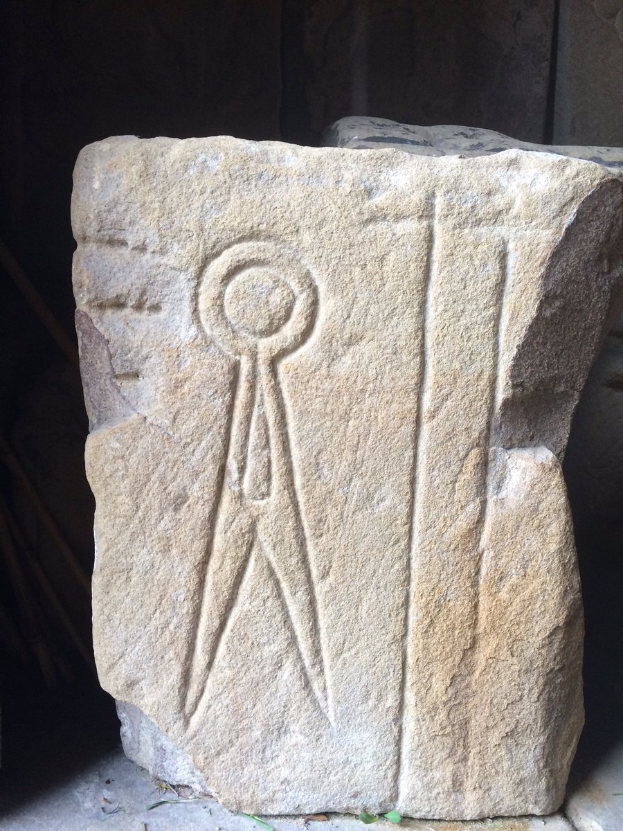 For example, at St Andrews, Finghall*, Yorkshire, a cross slab features a book and shears. Shears also feature on a slab at Bakewell. This emblem may have denoted that the deceased was a cloth-worker or wool-merchant.4/