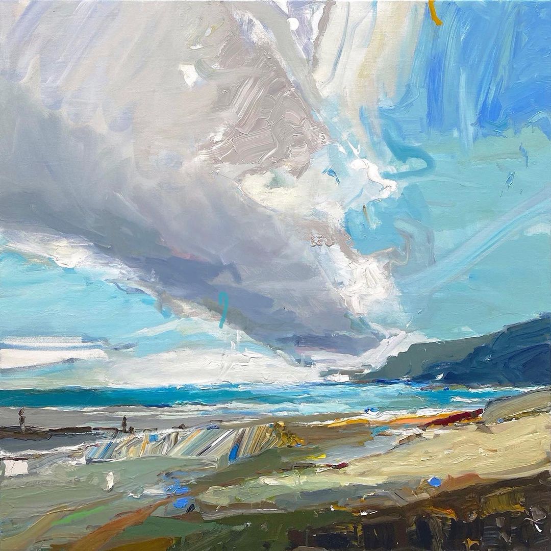 RClaremont's tweet photo. New painting inspired by Stanwell Park. “Morning Tide”, 85X85cm, oil on linen.
Most of my paintings have what I call a “weird bit”. It’s usually a section of underpainting that is so unique, that I can’t bear to cover it up even though it makes no sense in the finished painting. https://t.co/hLXUnzdKHw