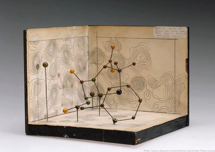 A mass of X-ray diffraction images, extensive calculations, and clever analysis helped Dorothy Crowfoot Hodgkin to successfully determine the structure of penicillin after many others had failed.

Photo: Molecular model of penicillin by Crowfoot Hodgkin, c.1945

#WomeninScience