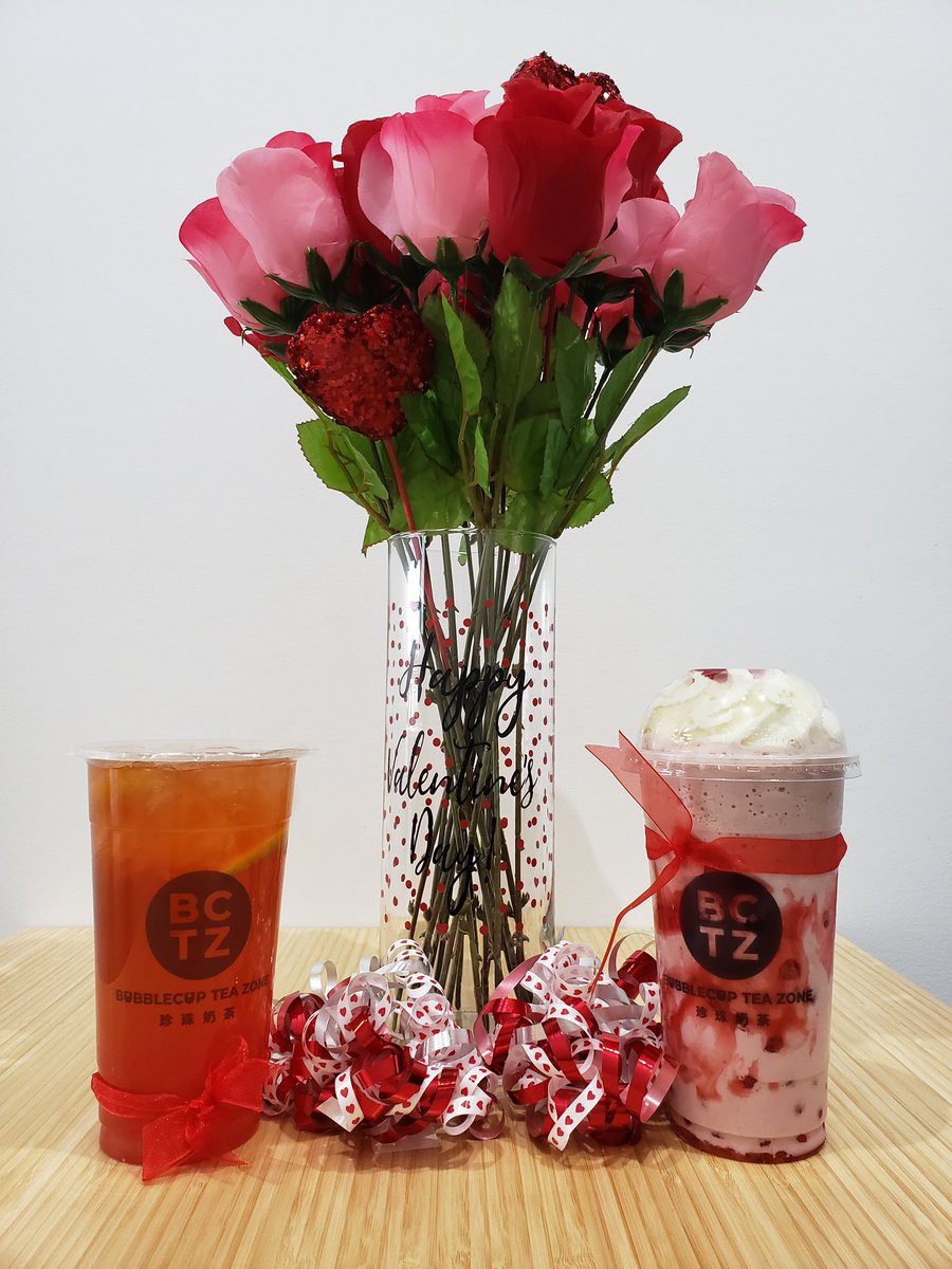 bubblecuptea's tweet photo. 💕🧋💕Valentines Special💕🧋💕
Starting this Sunday (7th) and ending next Sunday(14th), we will be serving (left) honey lemon rose tea, and (right) cherry vanilla snow! On Valentine's Day ONLY, we will be offering our special buy one, get one free (drinks) from 12PM-6PM. https://t.co/xNK3MRrP9g