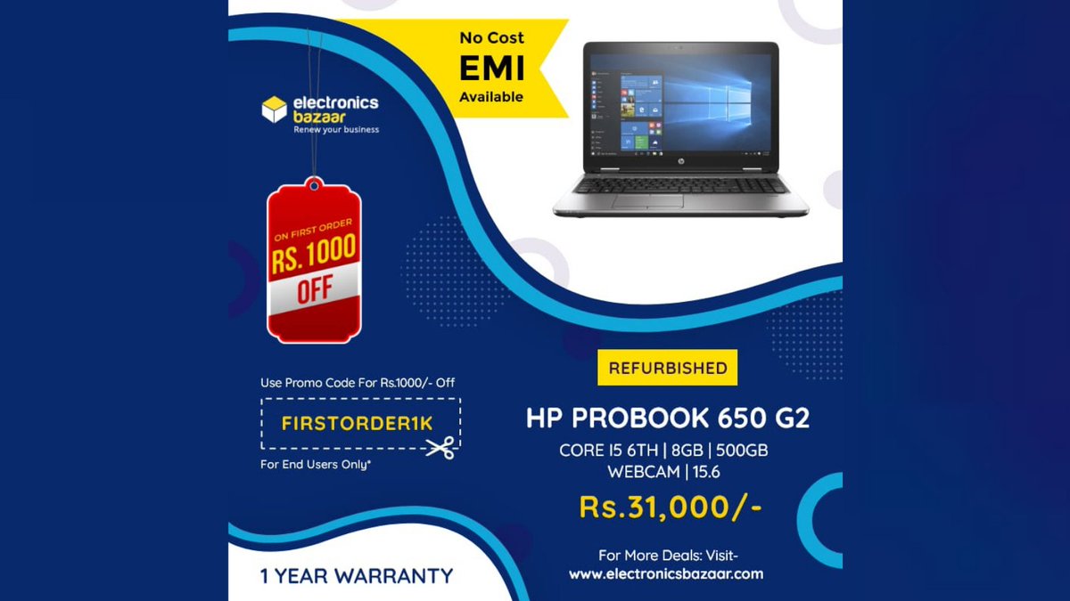 electrosbazaar's tweet photo. Hassle-free days with the best deal and assured warranty are here with the HP Laptops only at Electronics Bazaar. To view the product, visit our website:https://t.co/gjWevlRWAz

#workfromhome #laptops #HP #refurbishment #technology #microsoft #costeffective #electronicsbazaar https://t.co/jIHPOSWmAY