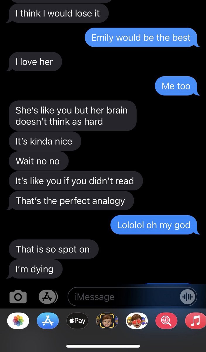 ecrowl21's tweet photo. I’m _____ if she didn’t read or overthink everything 

guess’s will be accepted https://t.co/B67bSQa5z6